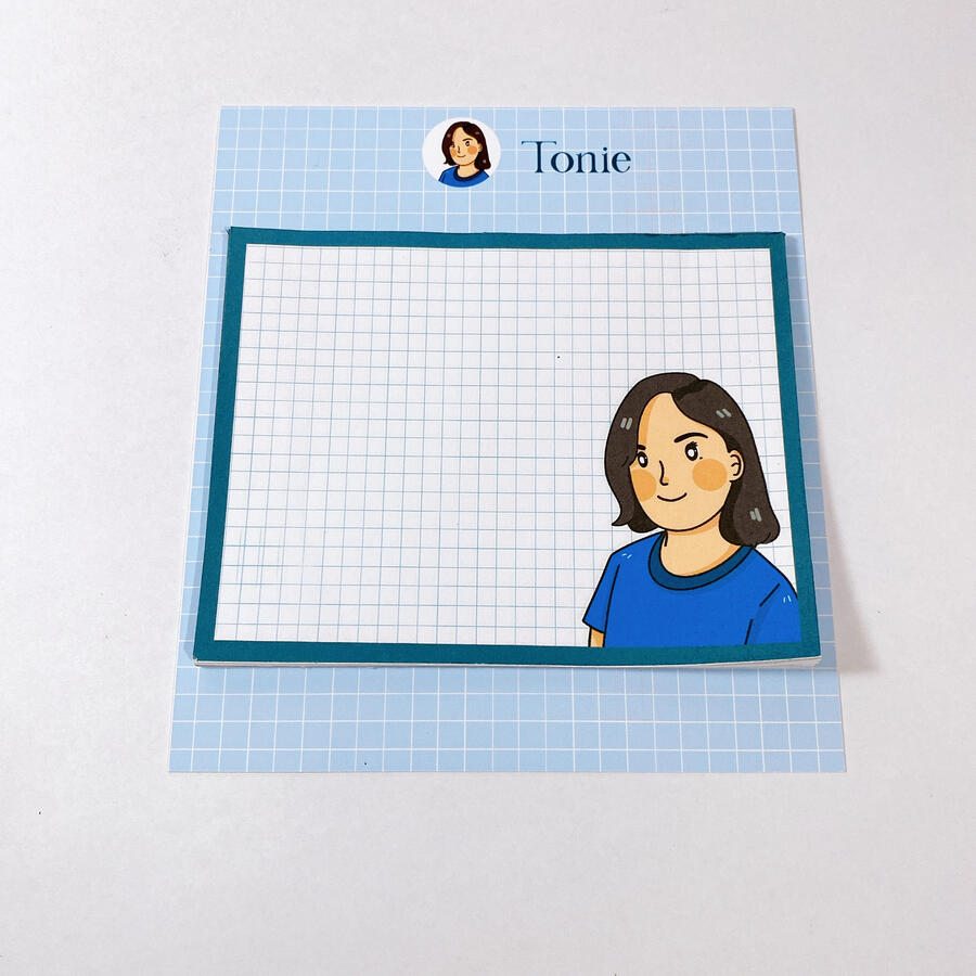 Blue or Brown,50pcs, 4.5x3.5 Memo pad・85 PHP